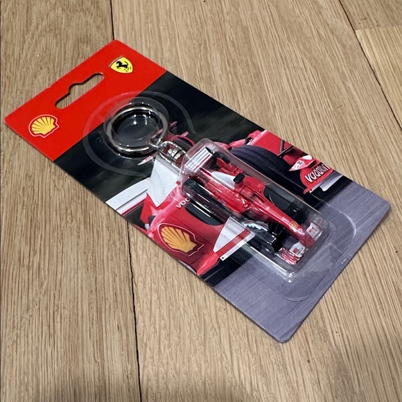 Ferrari Red Racing Car Keychain - Picture 2 of 9